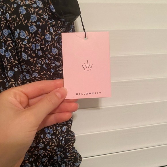 NWT Hello Molly Floral Ruched Mini Dress, Floral Dress, Going Out Dress - Picture 6 of 10